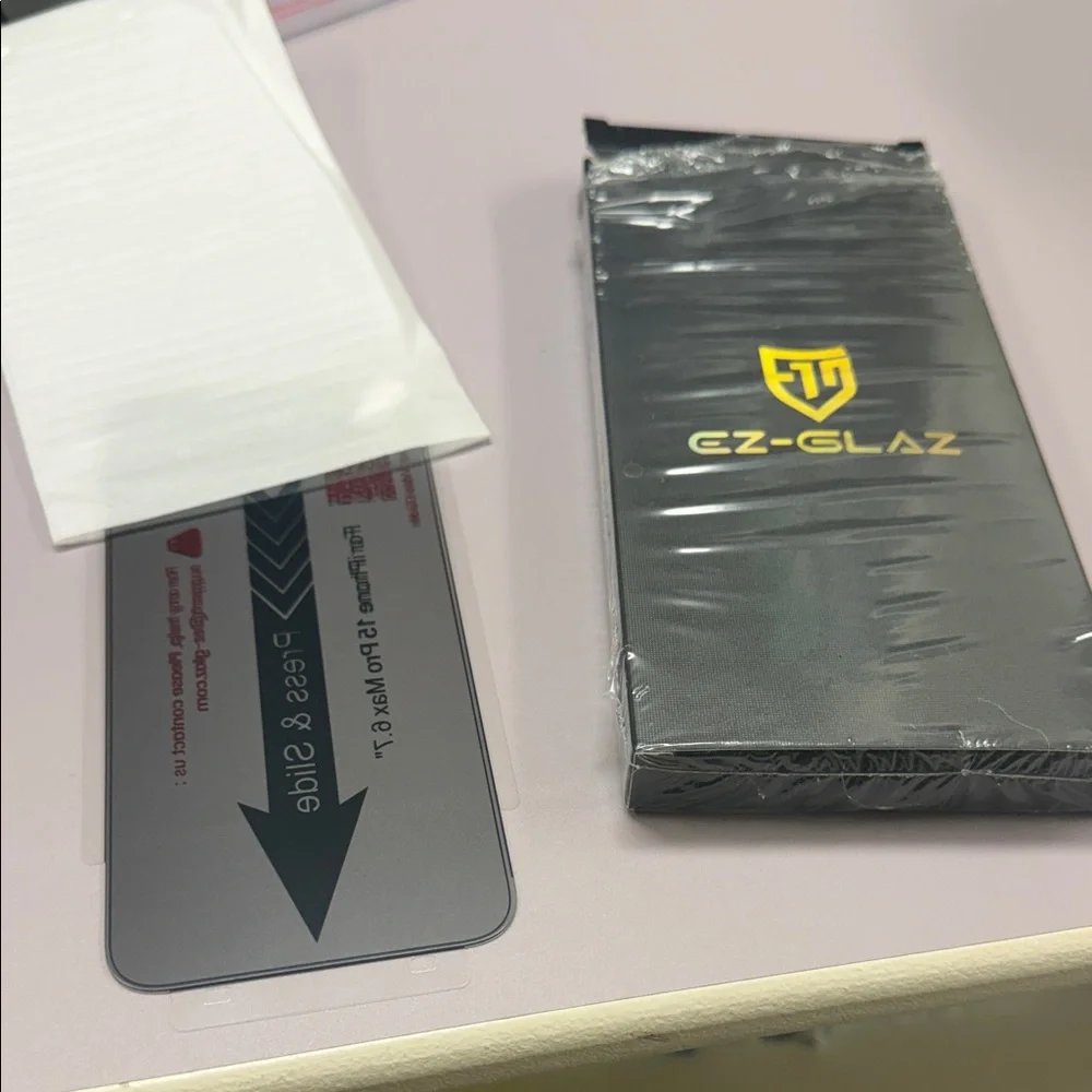 Set of 2. iPhone 15 Promax Privacy Screen protectors with installation kit.